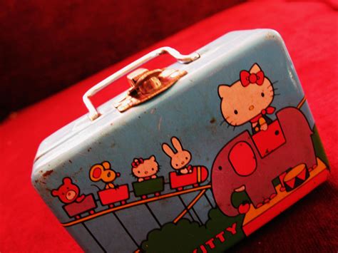 sanrio hello kitty metal lunch box 1976 2010|1976 Vintage Sanrio Japanese P&J Patty and Jimmy Hello Kitty .